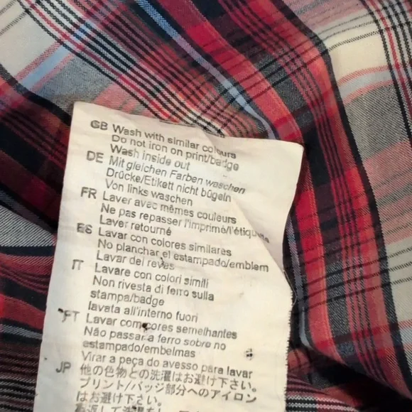 Scotch & Soda Men's Medium Western Long Sleeve Snap Button Down Plaid Shirt - Picture 11 of 16